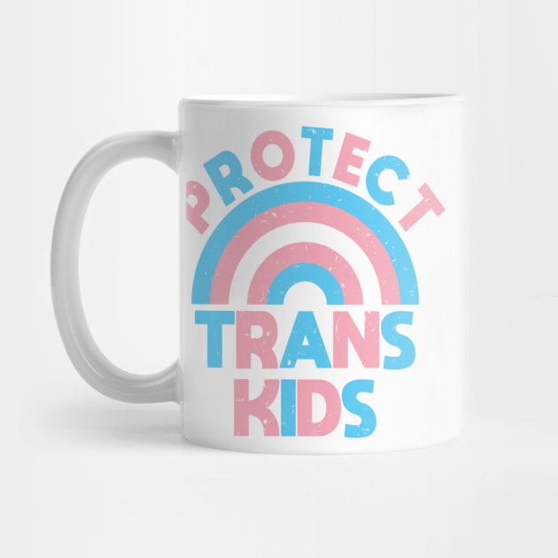 Trans Rights - Protect Trans Kids - Rainbow - Vintage Look by LaLunaWinters